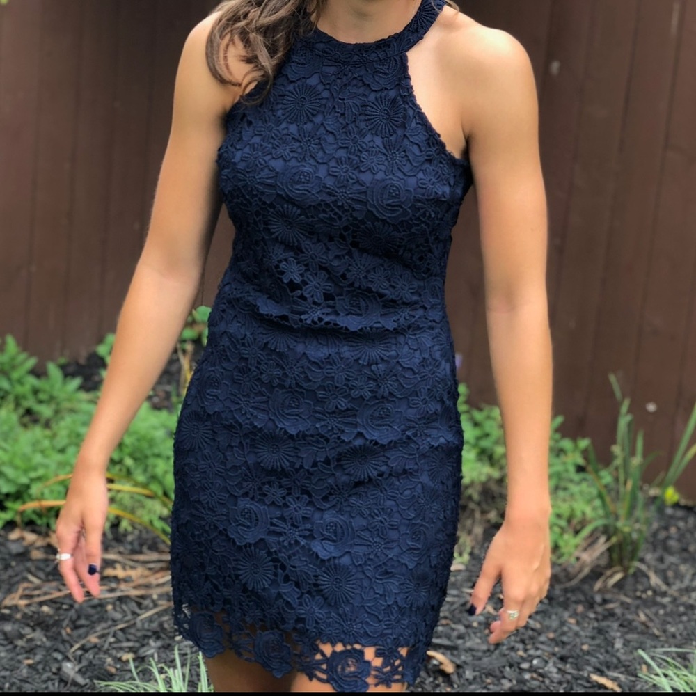 Lulu’s Poem Lace Mini Dress